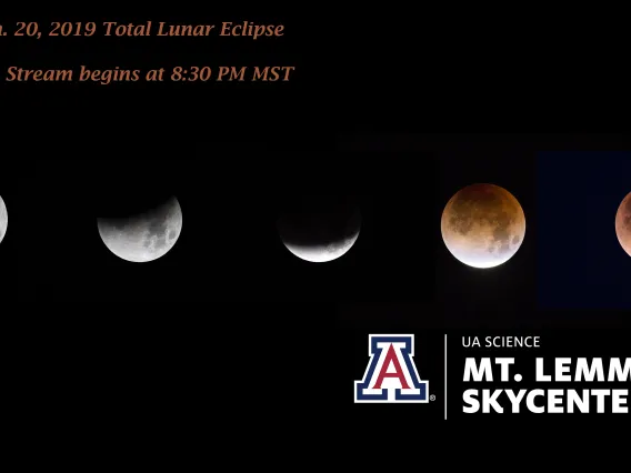 Composite of a total lunar eclipse