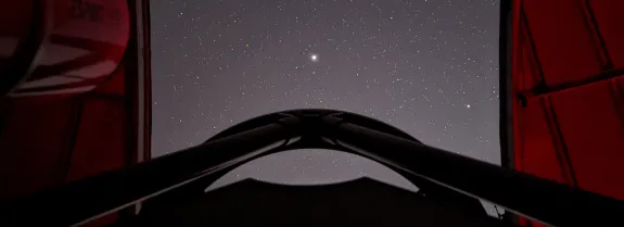 Telescope pointing at a star