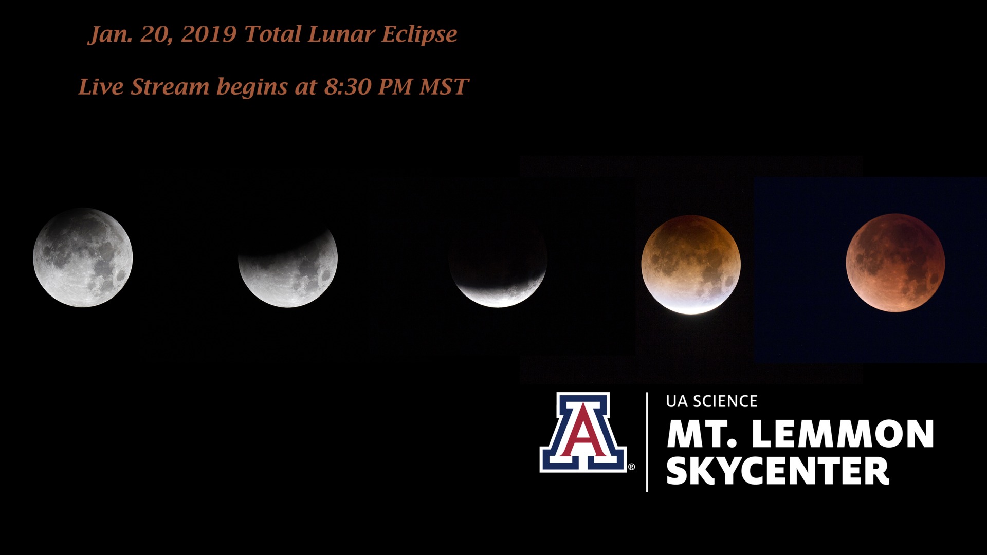 Composite of a total lunar eclipse
