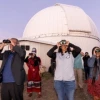 Tribal leaders capped off the summit with a trip to Mt. Lemmon SkyCenter for an evening of stargazing – and a quick tutorial from SkyCenter staff on how to see the "green flash" through binoculars just as the sun is setting. Chris Richards/University Communications